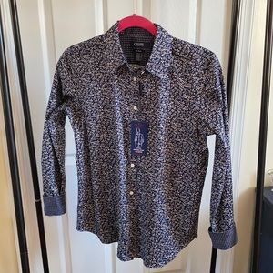 Chaps No Iron Button Down Floral Shirt